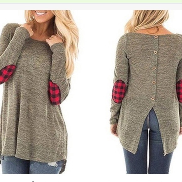 Leo Rosi Tops - Leo Rosi patch sleeve button down top